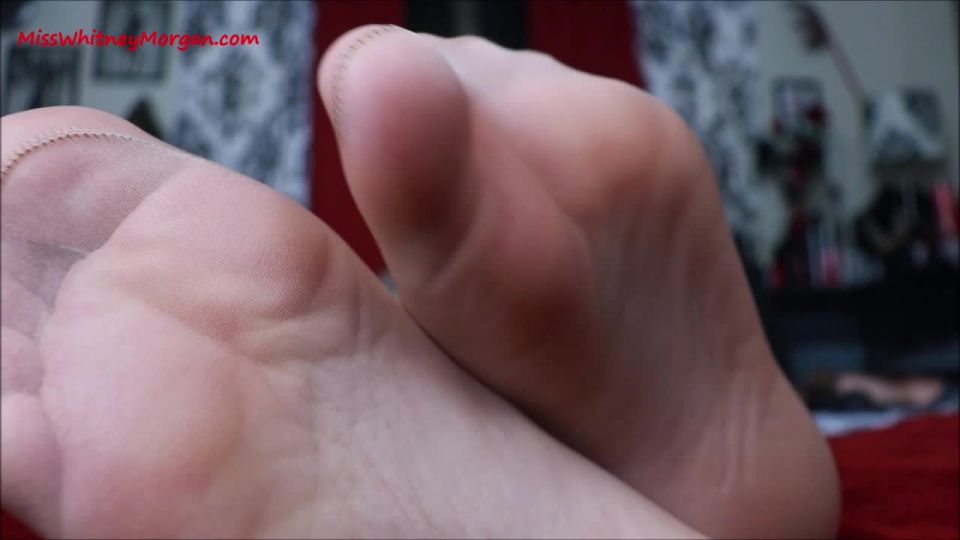 online clip 8 hand over mouth fetish Get Up Close w Whitney s Pantyhose Feet, feet on femdom porn