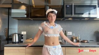 [GetFreeDays.com] My first squirts in a very pretty maid outfit and blowjob Porn Video January 2023