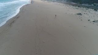 Naked wife in beach