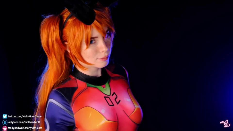 Asuka Eagerly Sucks Shinjis Cock and Plays with her Ass Cosplay!