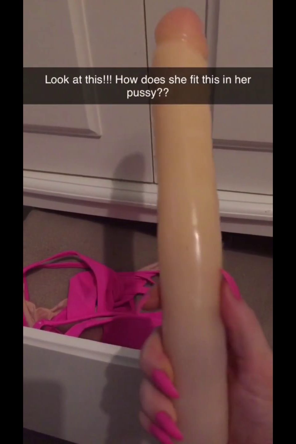 Fucking Myself With Moms HUGE Dildo While Sexting My Stepbro On Snapcha.