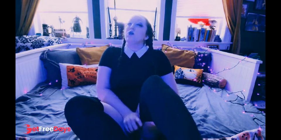 [GetFreeDays.com] Thick Wednesday Addams Monster Dildo Fuck With Anal Play Sex Clip July 2023