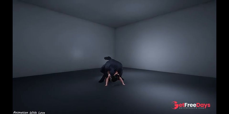 Cuckold watches his girlfriend get fucked passionately by a werewolf