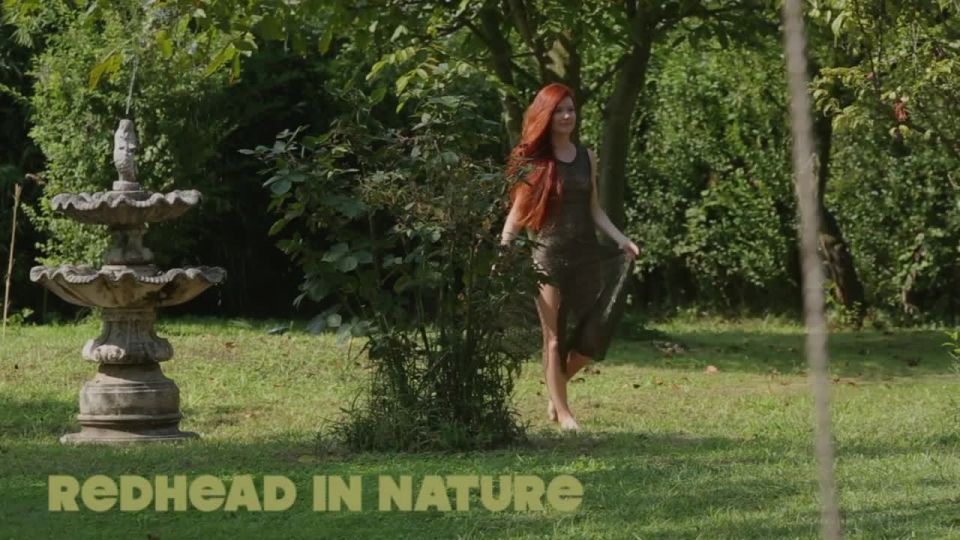 Mia Sollis - RedHead in Nature - Striptease