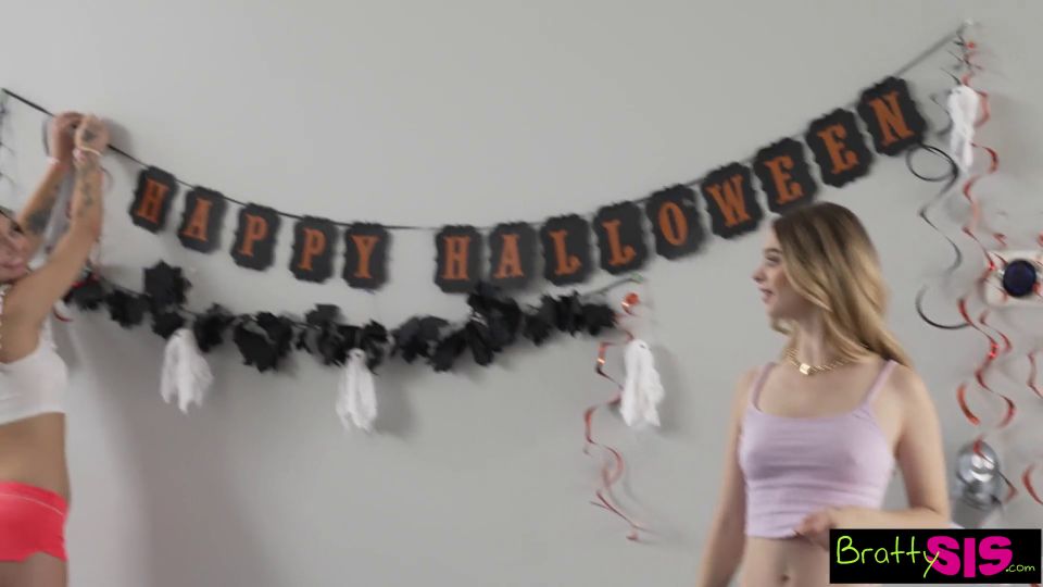 BrattySis Molly Little & Mia Kay Jump Stepbro'S Huge BONER