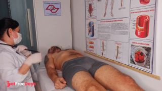 Oops... my dick went up in front of the nurse