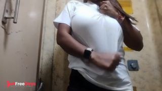 Milf Mom In train Bathroom