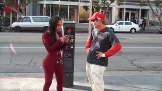 VitalyUncensored presents Episode 14 Porn Star Showing Her Porn To Strangers!(MILF porn)
