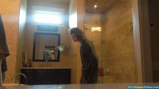 Step sister in shower spy  video