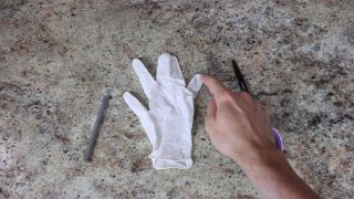 Fucking A Latex Glove In The Ass  Massive Cumshot