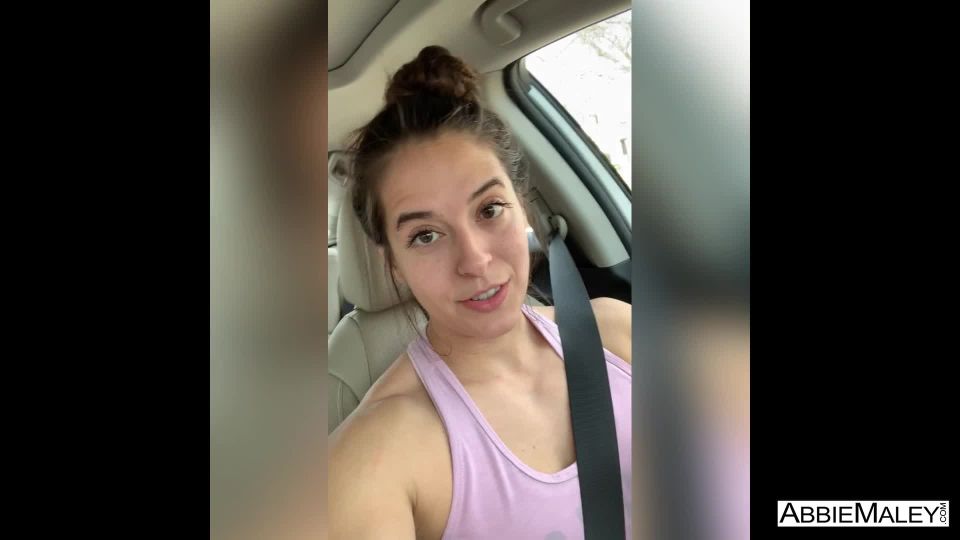 Abbie Maley - Abbie Super Sloppy Blowjob In A Car Video S...