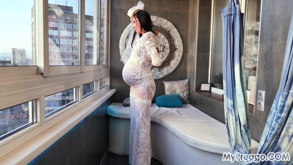 Pregnant Collection - Nora Strips off Her Old Wedding Dress and Masturbates - 568