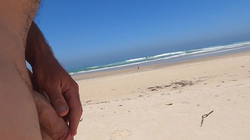 At The Beach A Man Presents His Cock To Me I Jerk Him Off In Public He.