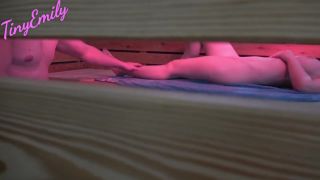 TinyEmily - Mein erstes mal in der Sauna - Ohne Gummi AO Creampie  - germany - amateur porn young amateur girls