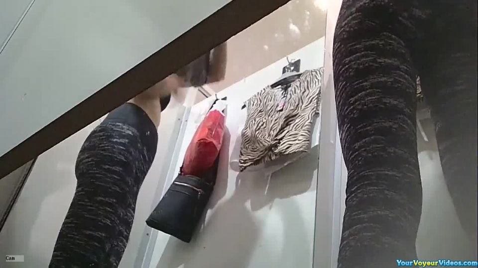 Sporty teen in fitting room