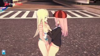 [GetFreeDays.com] Lesbians strip each other and scissor in public - Koikatsu Sex Stream December 2022