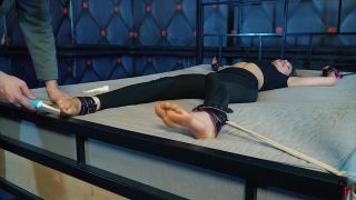 Spy Kristy vs Ten guards and ticklish defeat Tickling