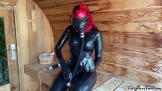 FetiliciousFans SiteRipPt 1Horny Gas Mask Girl in the Sauna