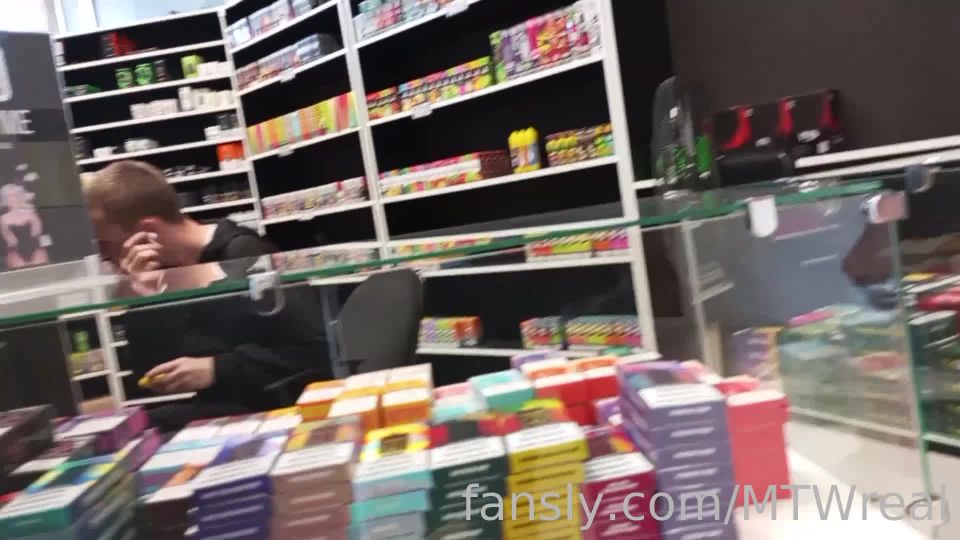 Exhibitionist wifeSeducing a Male Salesperson in an Electronics Store 4