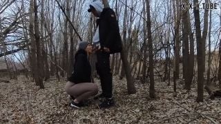 Topless Outside Sucking Cock In The Cold PornHub  TheRykers 