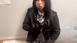 [GetFreeDays.com] Japanese femboy masturbates in a JK cosplay outfit. Porn Video June 2023