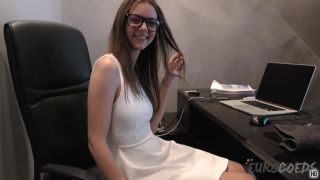 EuroCoeds 030317 21yo virgin rebeka stretching her ass and pussy double penetration dp