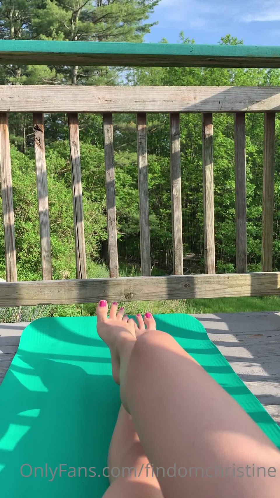 findomchristine  Post yoga toes on my gorgeous deck | findomchristine | femdom porn femdom in public