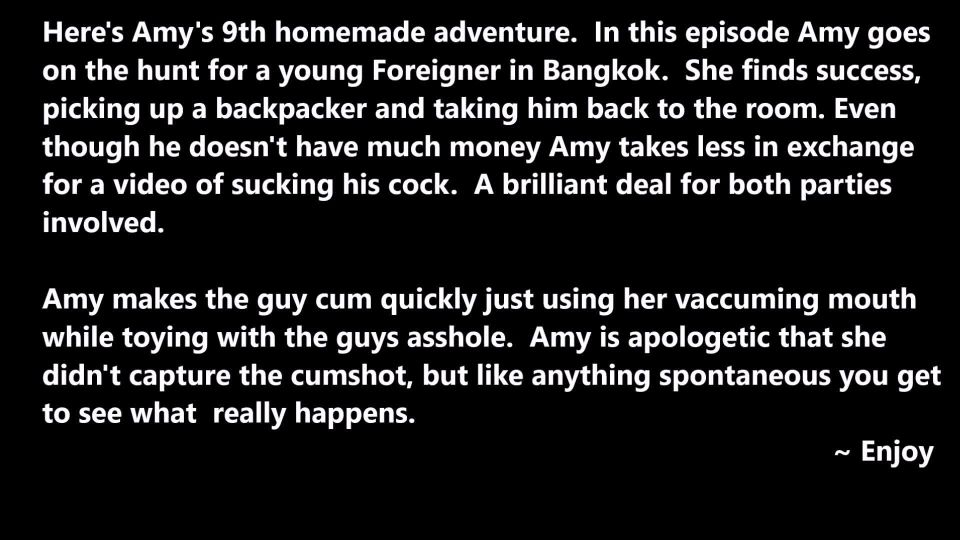 adult video 6 Amy Homemade Backpacker BJ [Full HD 447.5 MB] | shemale | fetish porn limp fetish