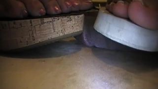 free adult clip 9 femdom squirt MISTRESS CRUSH, MS. FOXXY – DOUBLE SMASH ON HIS COCK – EBONY COCK CRUSHING UNDER HEELS, fetish on femdom porn