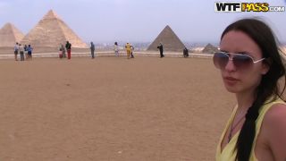 Hot travel sex movie from Egypt Day 4 Blowjob near the pyramids