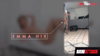 Hottest Slim Beauty Emma Hix Takes Two Cocks
