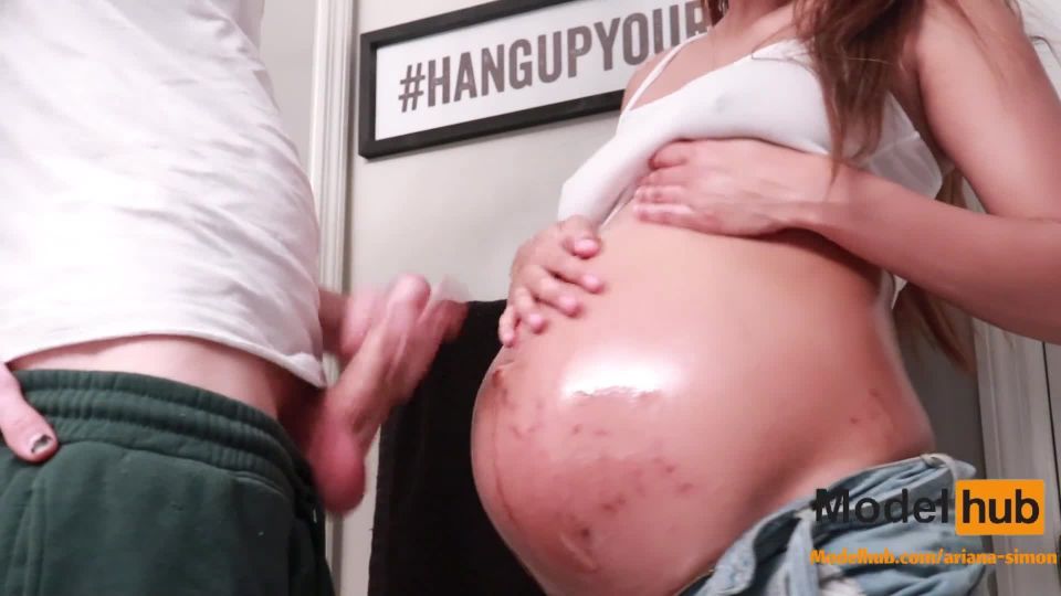 Cumshot On Fat Pregnant Belly