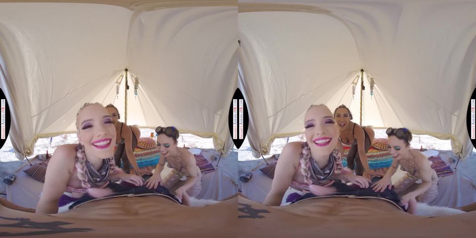 Burning Dude at the playa and you get to fuck 3 chicks - VR - [Hardcore porn]