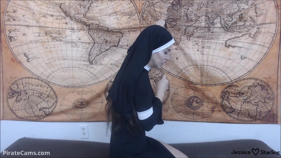 ManyVids Webcams Video presents Girl Jessica Starling in Possessed Nun Gets Anal Creampie creampie 