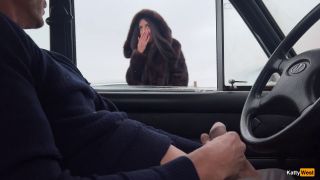 Onlyfans - Stranger Jerks Off And Sucks My Cock In The Parking Lot Walks With Cum On Her Face Cumwalk Katty West - Oral