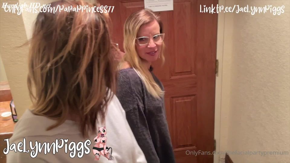 free video 16 JaeLynn and ParaPrincess77’s 1st Cumwalk – The Facial Party, femdom bound on femdom porn 