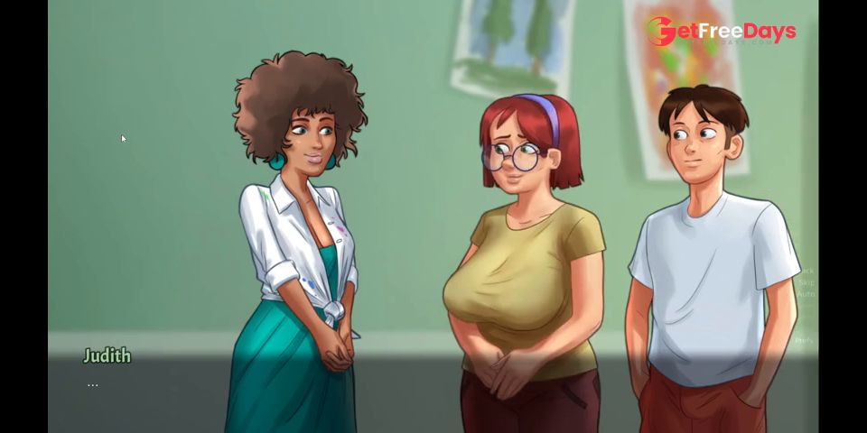 Judith Sexy Redhead from Summertime Saga Naked Gamplay