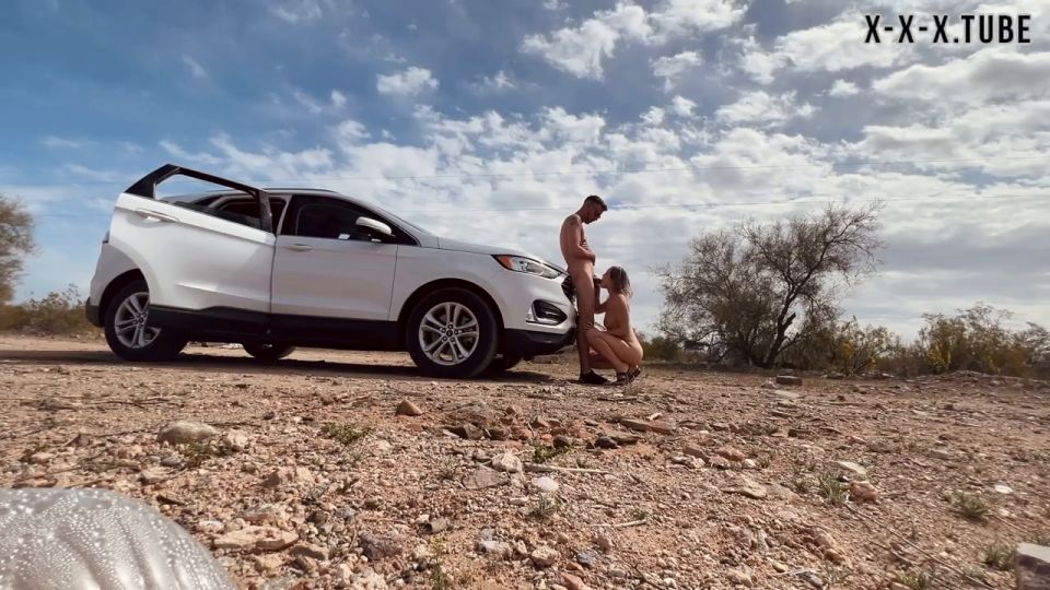 Femdom porn Almost Caught Having Rough Sex In The Desert Next To The Road  TheRykers 