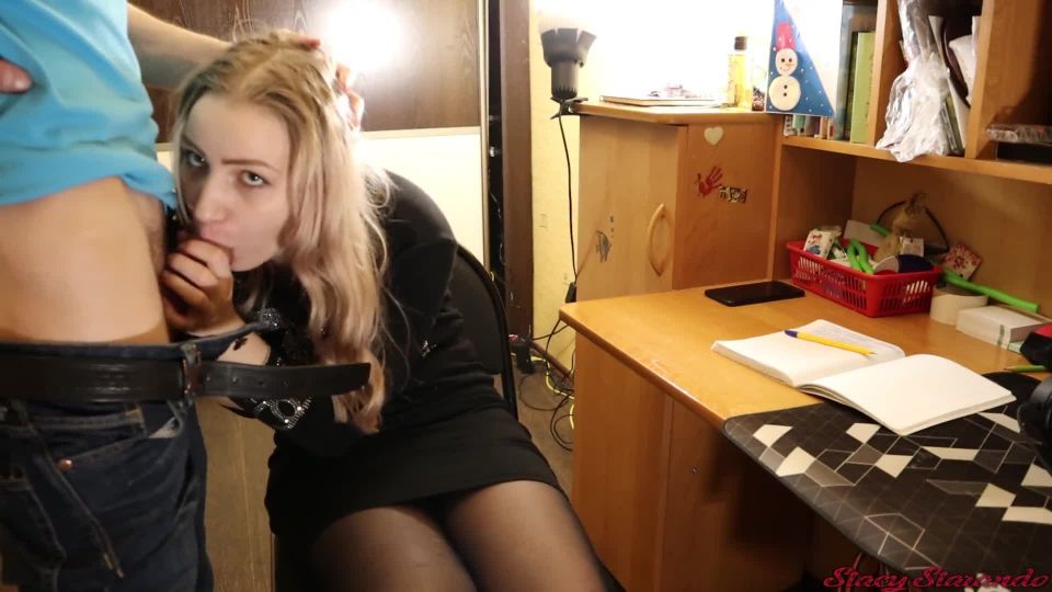 Amateur Step Brother does not allow to Study Russian Schoolgirl