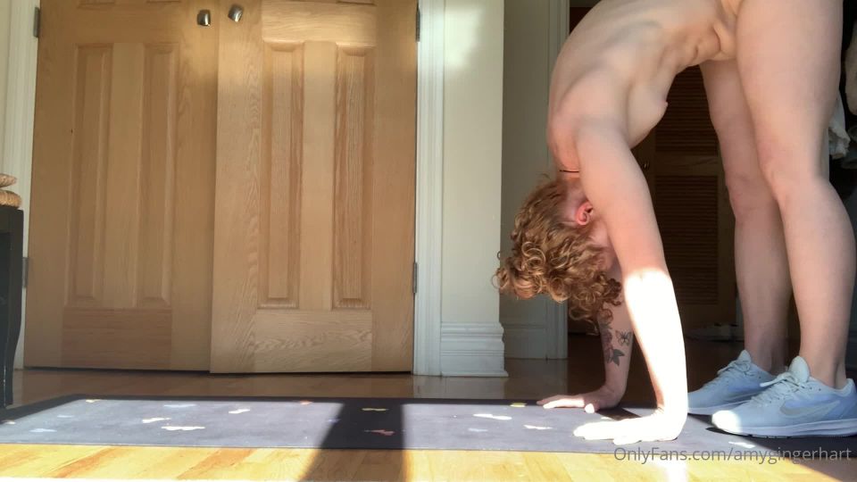  amygingerhart  Naked workout One thing I learned today is arm-balances are significantly harder before br, amygingerhart on teen