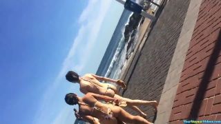 Teens candid bikini  walk