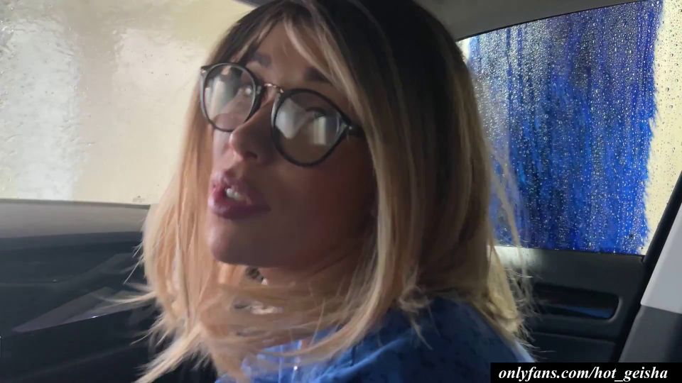 Milf Step Mom Sucks And Jerking At The Car Wash In Public. Cumshot. Cum In Mouth 1080p