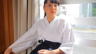 Hatsukoi Ryou Omoi pretty Asian teen in white kimono Teen!