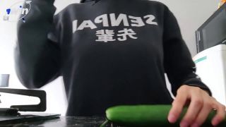 Sitting And Blowjob A Delicious Cucumber