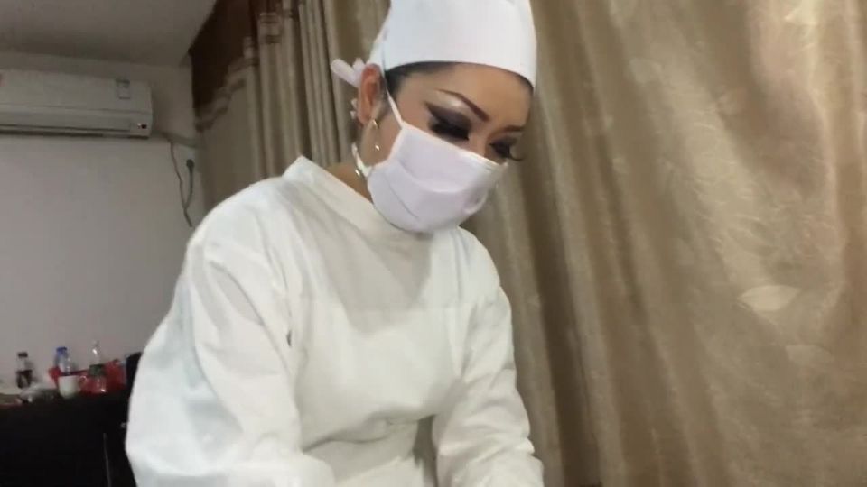 Asian nurse medical femdom