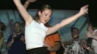 Young exposed pussy in a club upskirt