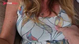 Slutty Old Mom Giving Blowjob on Couch