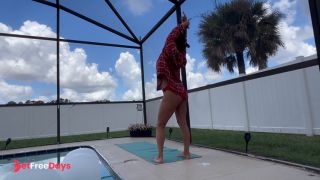 [GetFreeDays.com] Yoga instructor stretching by the pool Porn Leak June 2023