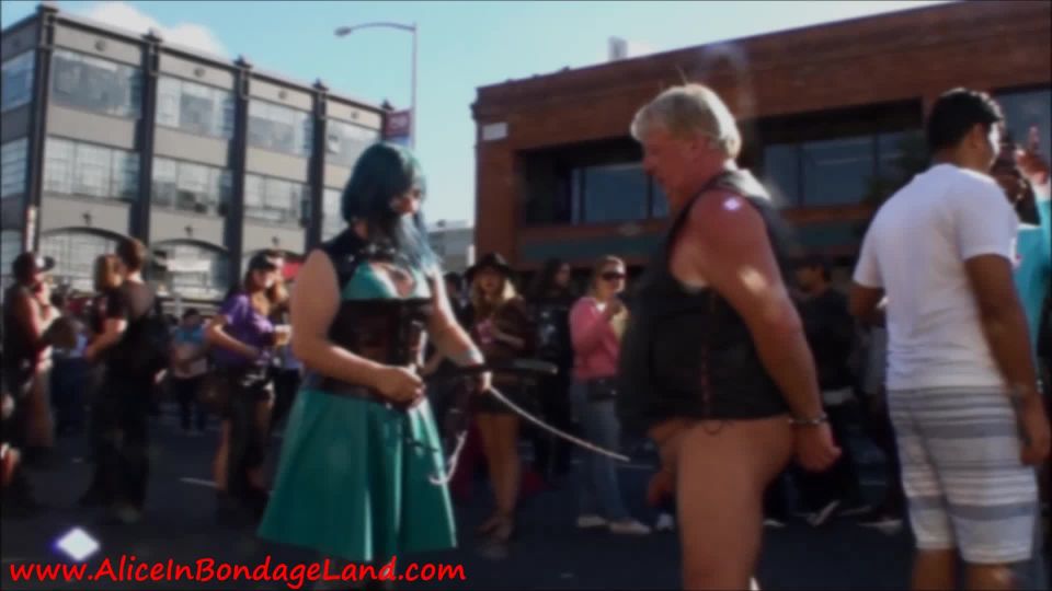 Folsom Street Fair Public CBT - Spanking Charity Booth - Mistress  Evadne