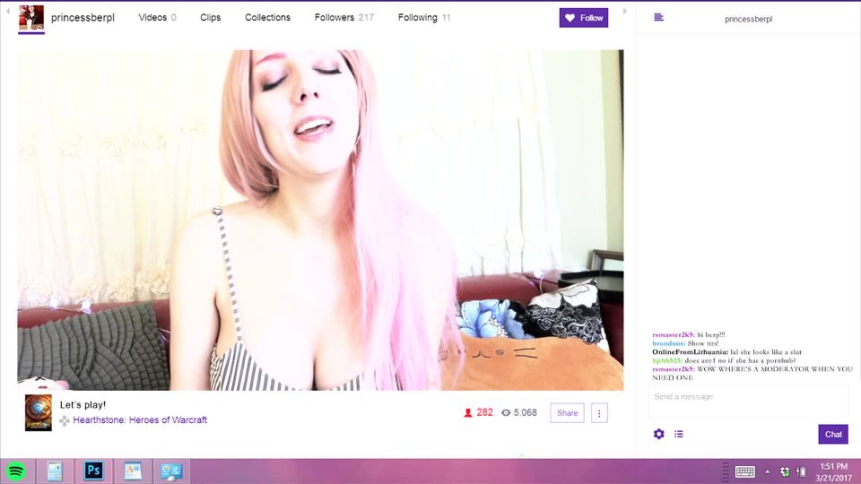 Princessberpl twitch slut gets hacked Cosplay!